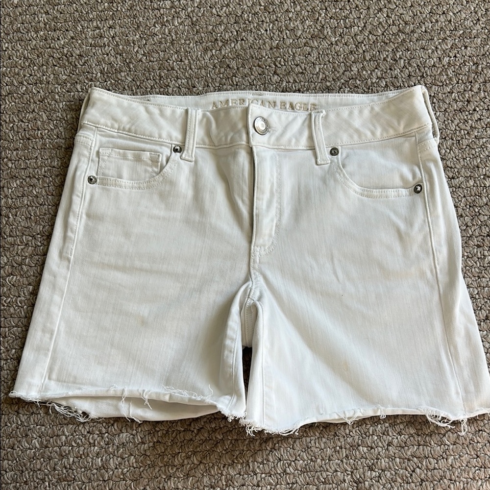 American Eagle Outfitters Women's White Denim Shorts
